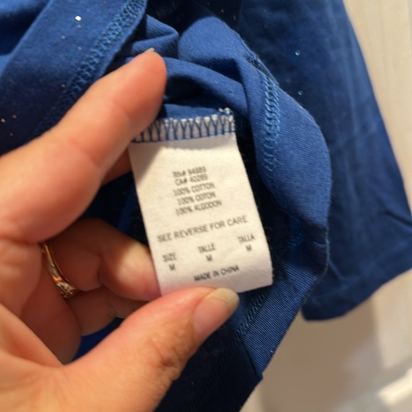 NEW! New Era Minnesota Timberwolves Sequin Long Sleeve Scoop Neck Tee Shirt M - Picture 7 of 7